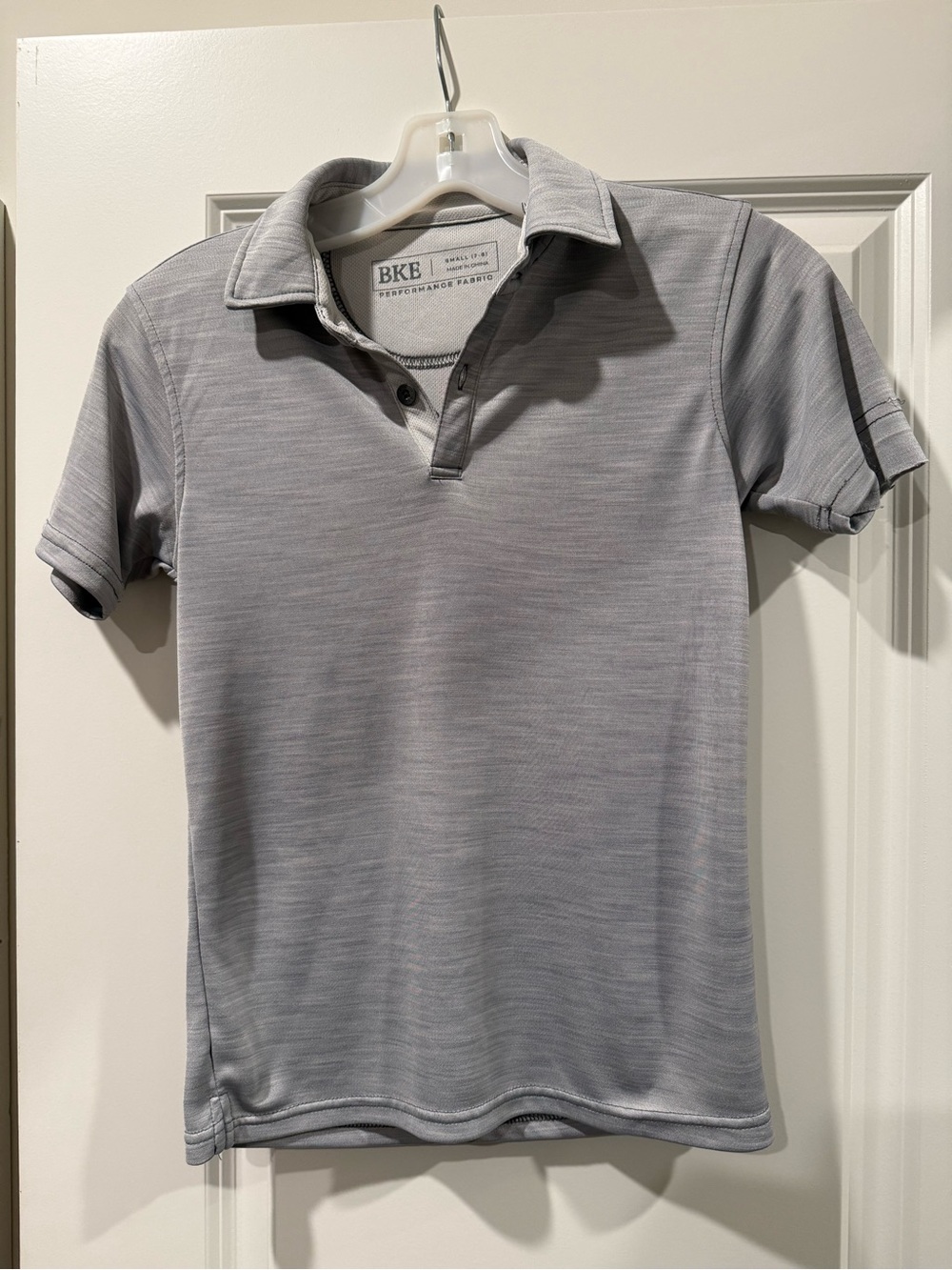 BKE Gray boy’s Short-Sleeve Polo